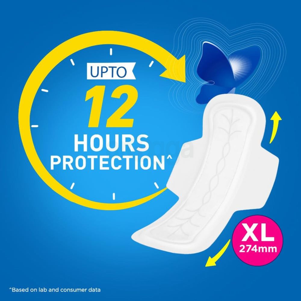 Stayfree Secure Cottony Comfort XL  Sanitary Napkins with Wings - 6 Pads  