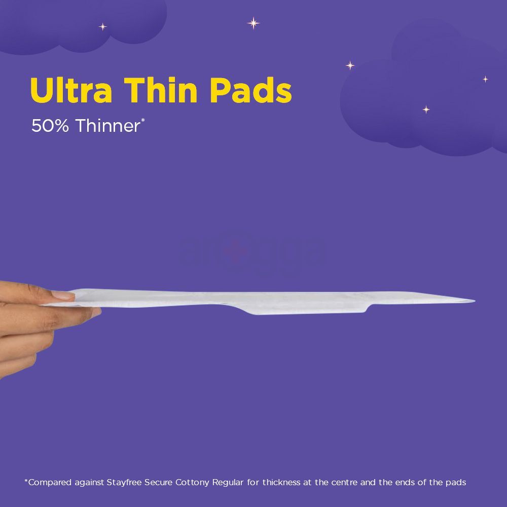 Stayfree Dry-Max All Nights Ultra Dry XXL Sanitary Napkins with Wings - 14 Pads  