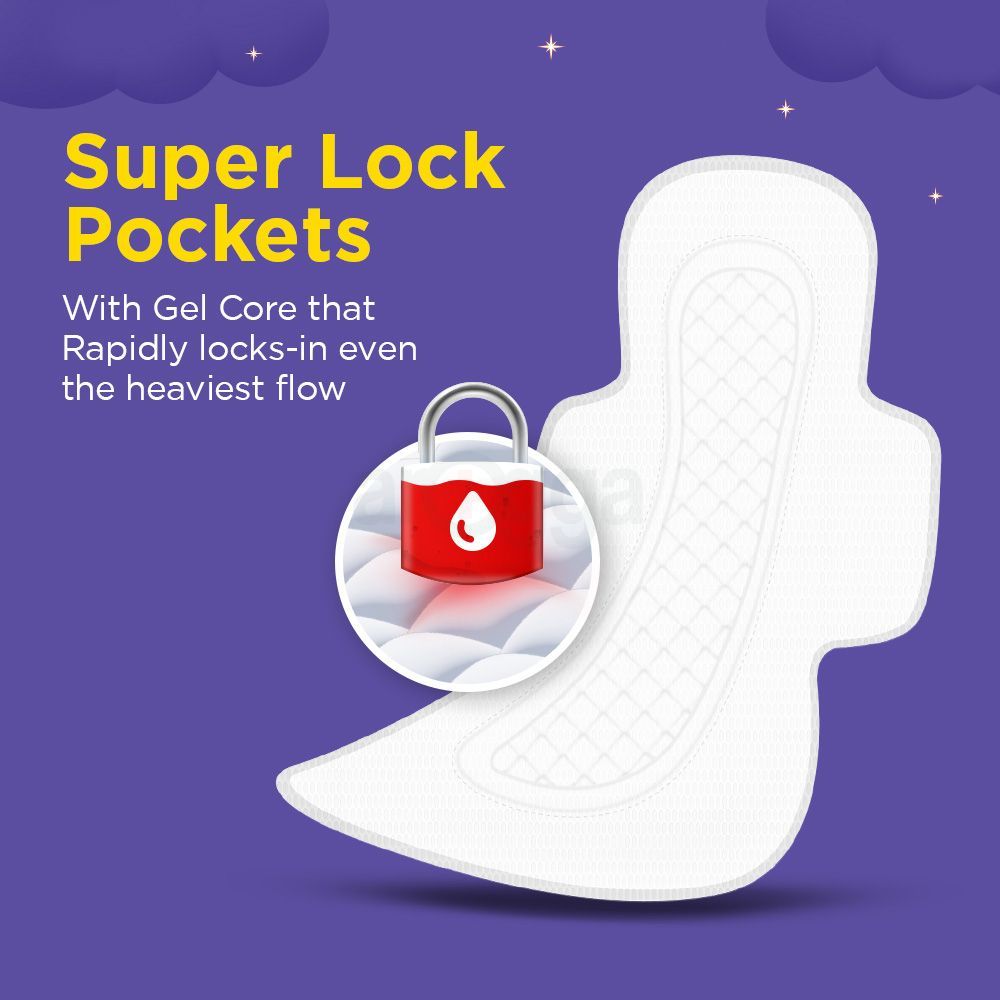 Stayfree Dry-Max All Nights Ultra Dry XXL Sanitary Napkins with Wings - 14 Pads  