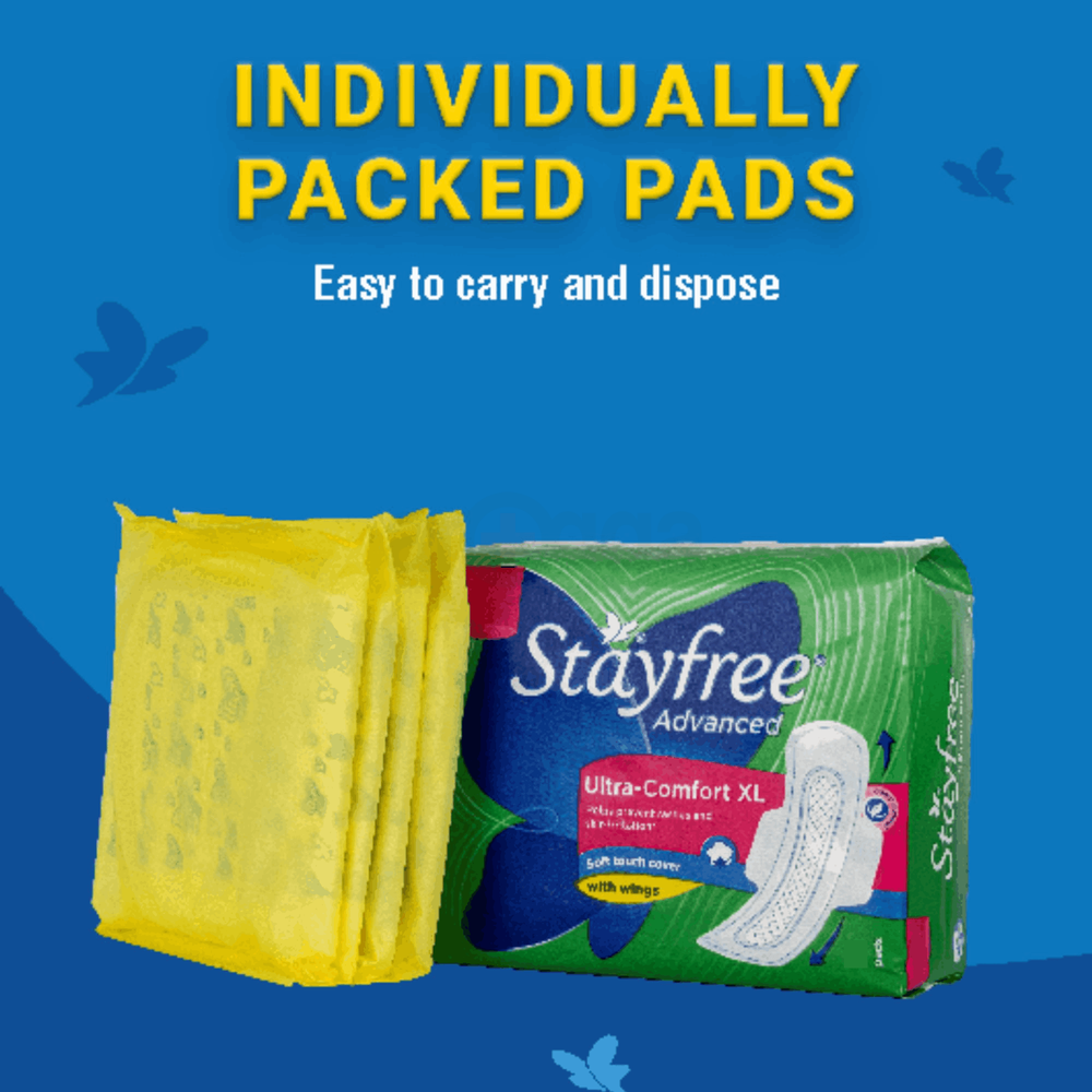 Stayfree Advanced Ultra Comfort XL Sanitary Napkins with Wings - 7 Pads  