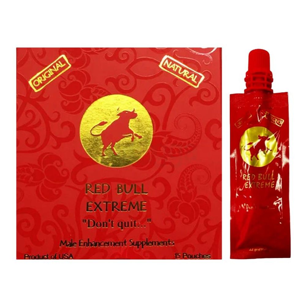 Red Bull Extreme Don't Quit Male Enhancement Supplement Honey Tube  