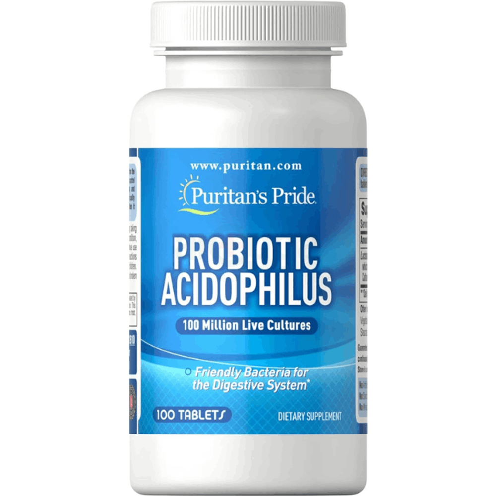 Puritan's Pride Probiotic Acidophilus (100 Million Live Cultures) 100 Tablets  