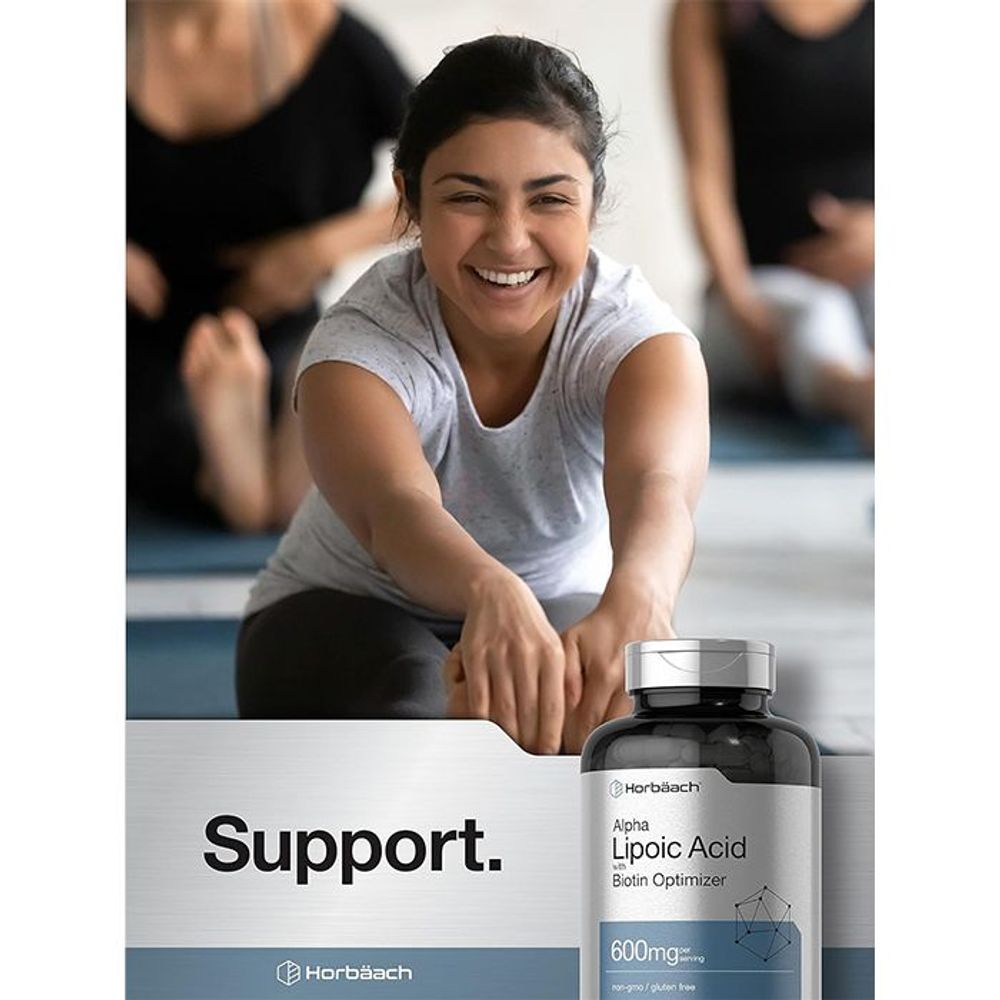 Horbaach Alpha Lipoic Acid with Biotin Optimizer - 600mg - 240 Capsules  