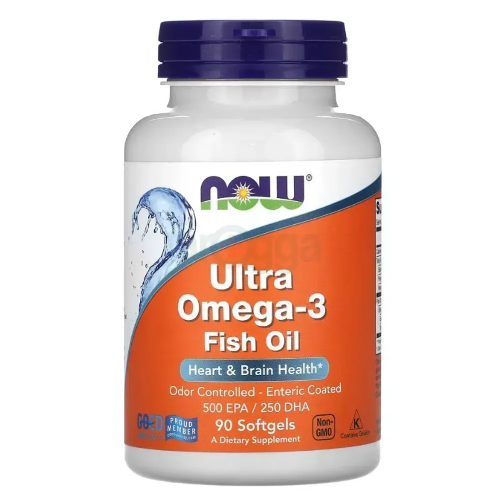 NOW Ultra Omega-3 500 EPA / 250 DHA (Bovine Gelatin) Fish Oil 90 Softgels  