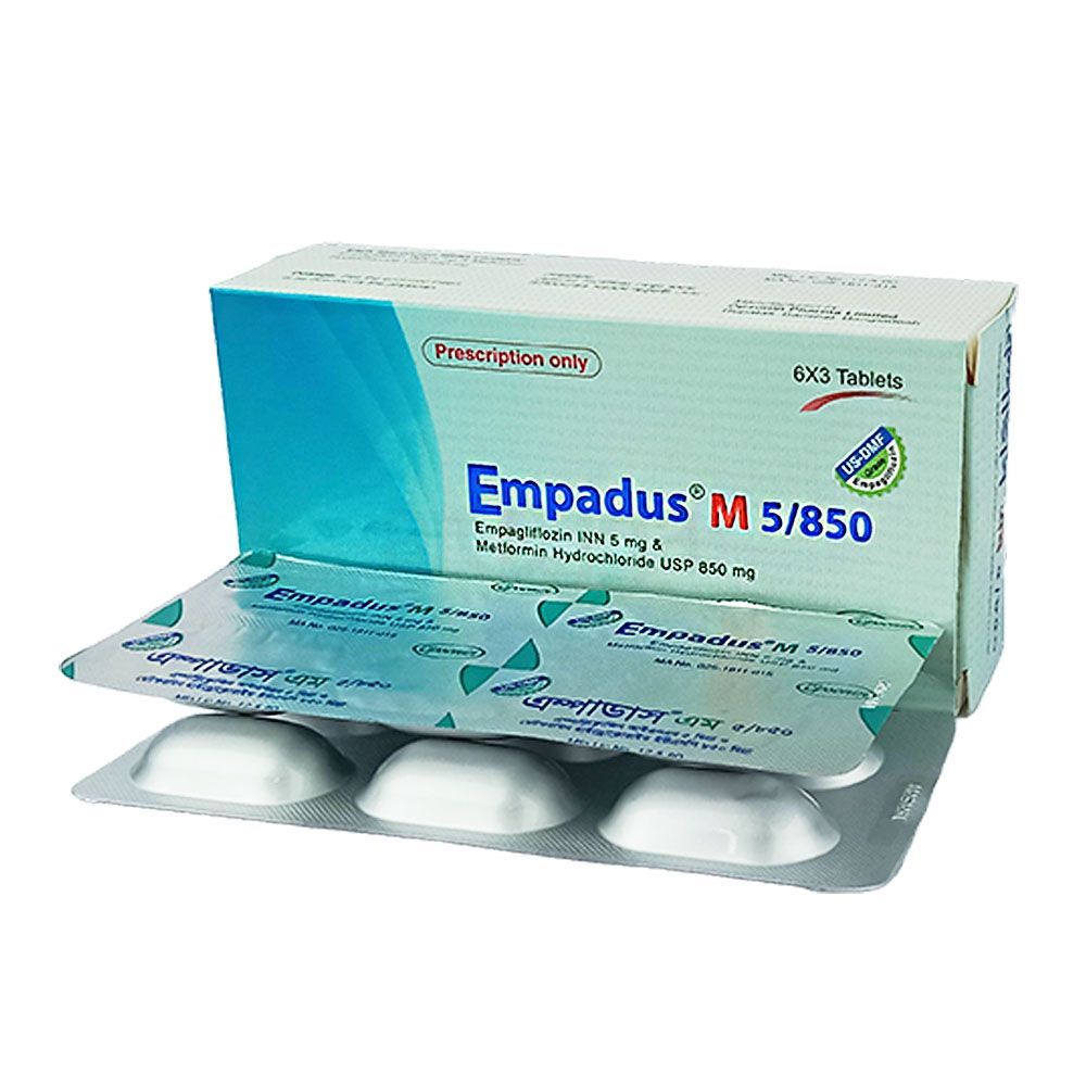 Empadus M 5/850 5mg+850mg tablet