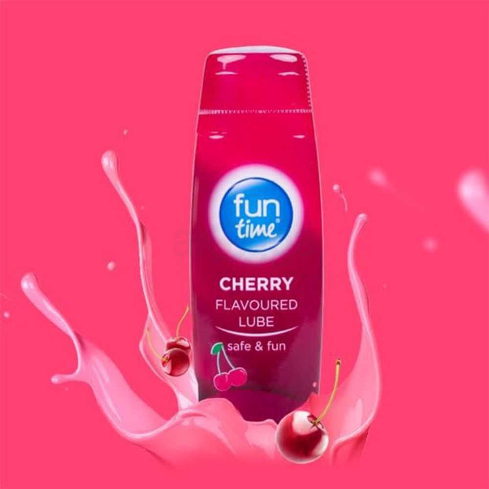 Fun Time Cherry Flavoured Lube Safe & Fun 75ml  