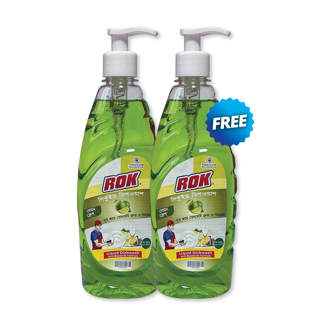 Rok Dishwashing Liquid 500ml (Buy 1 & Get 1)  