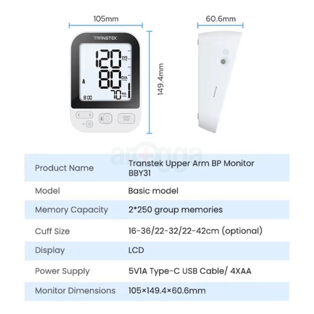 Transtek Blood Pressure Monitor (BBY31-1)  