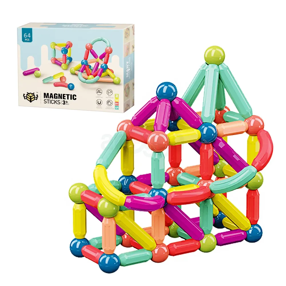 Magnetic Sticks 64 Pcs Set  