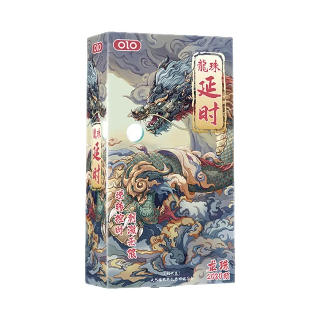 OLO Dragon Pearl 2080 Raised Dots Extra Time Condom - 10 Pcs  