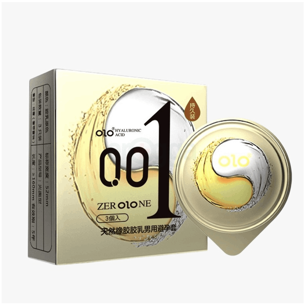 OLO 001 Ice & Fire Condom 1 Pack - 3 Pcs  