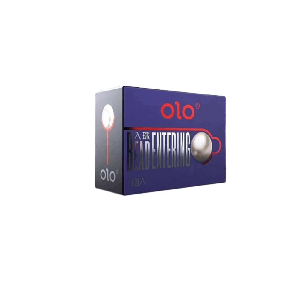OLO Bead Entering condom 3cm, Smooth Condom + 1 Silicon Ball - Box of 1 Condom  