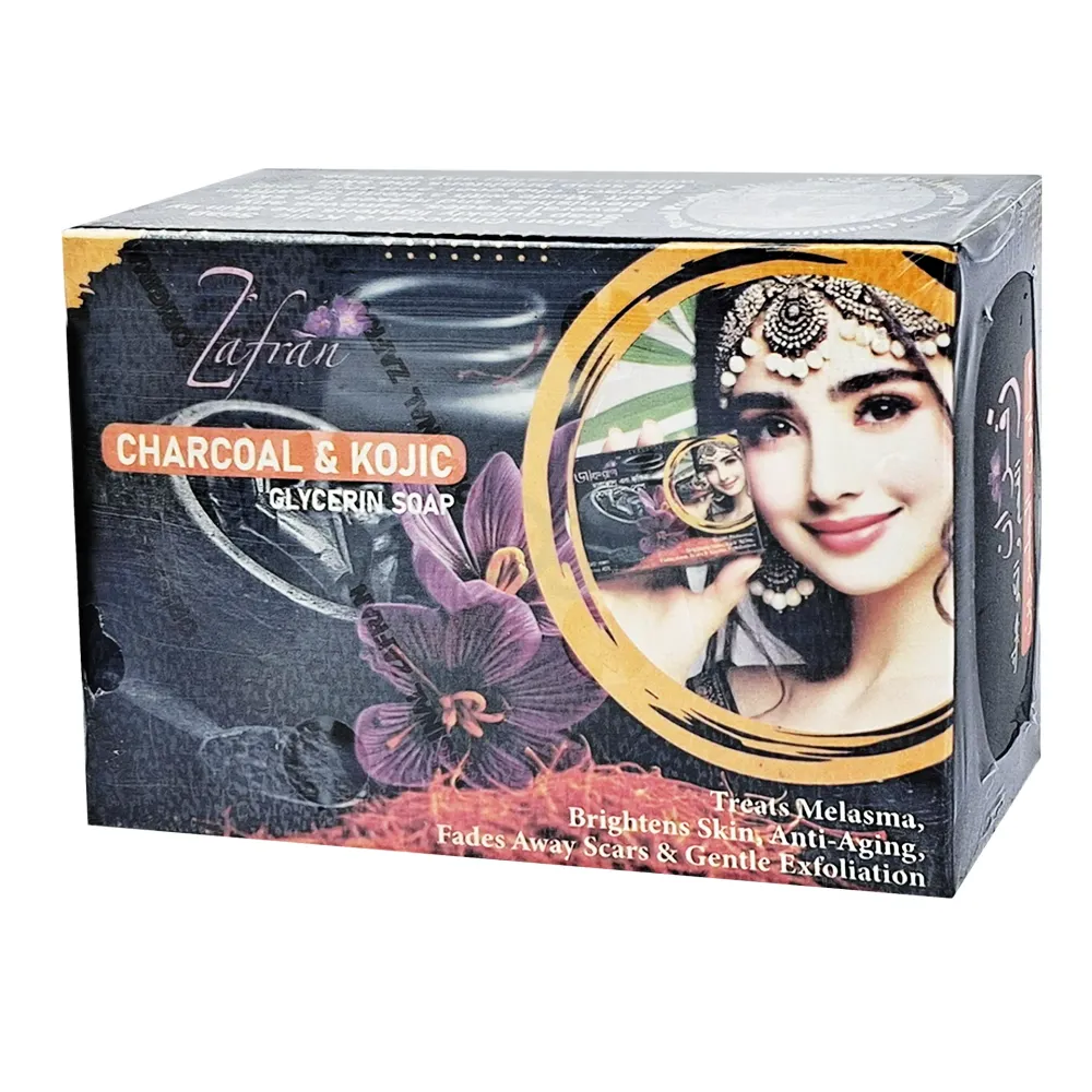 Zafran Charcoal & Kojic Glycerin Soap - 100gm  