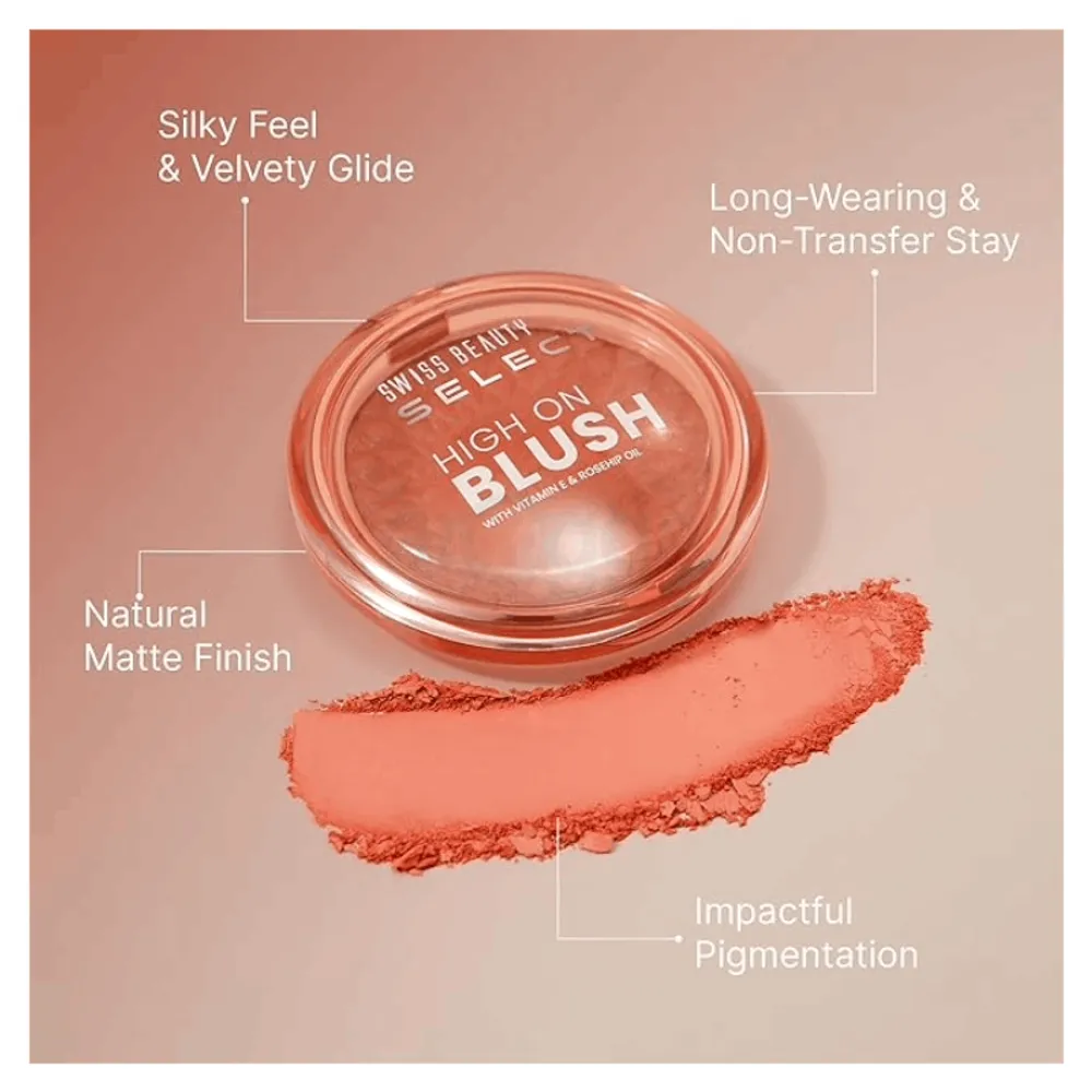 Swiss Beauty Select High On Blush - 01 Pretty Peach  
