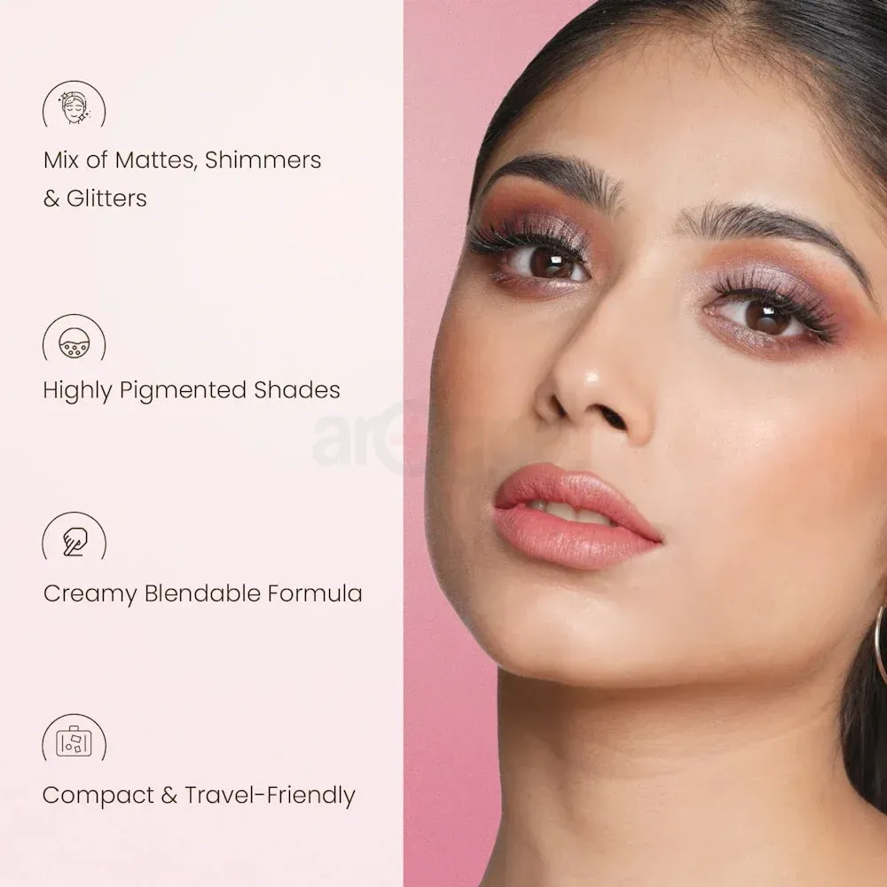 Swiss Beauty Lustre Eyeshadow Palette - 02 Nude Addict  