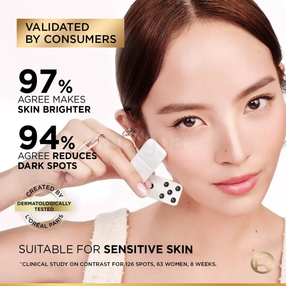 Loreal Paris Glycolic-Bright Dark Spot Brightening Face Serum With 8% Melasyl + Glycolic Acid + Niacinamide  