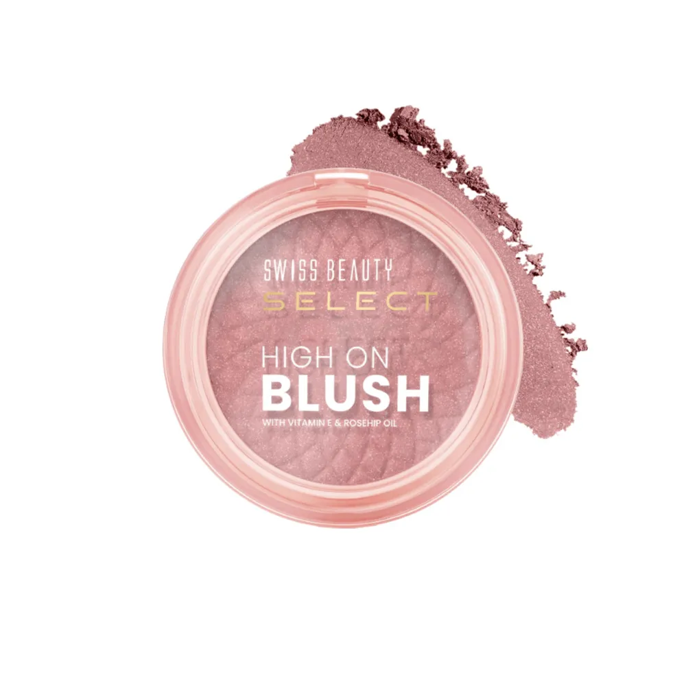 Swiss Beauty Select High On Blush with Shimmer Finish - 02 Soft Pink  