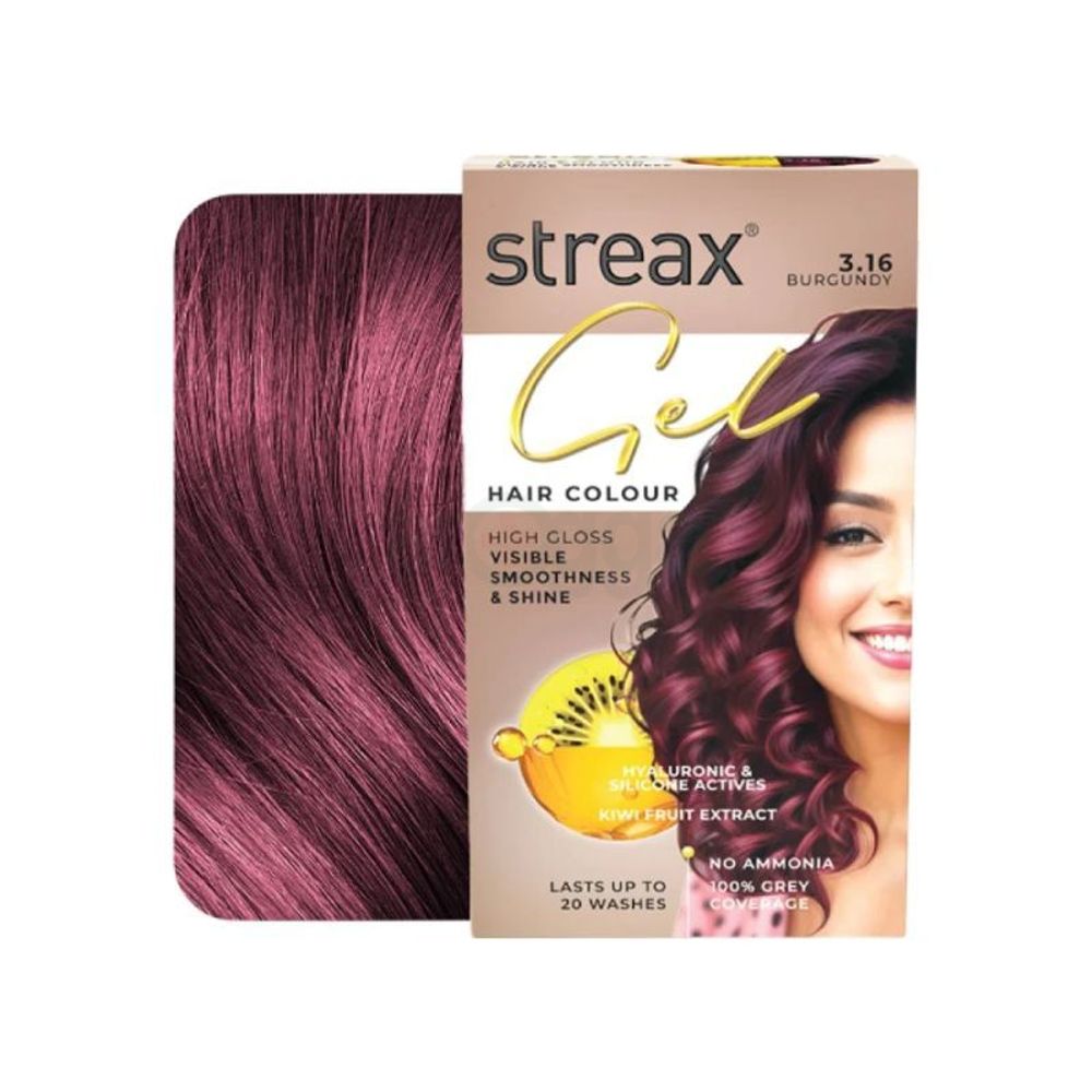 Streax Gel Hair Colour Burgundy 3.16 - 150ml  