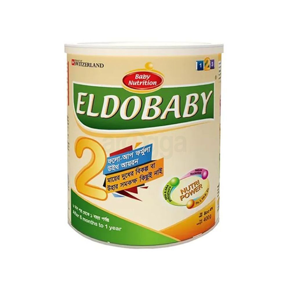 Eldobaby 2 Tin Follow Up Formula Milk (6-12m) - 400g  