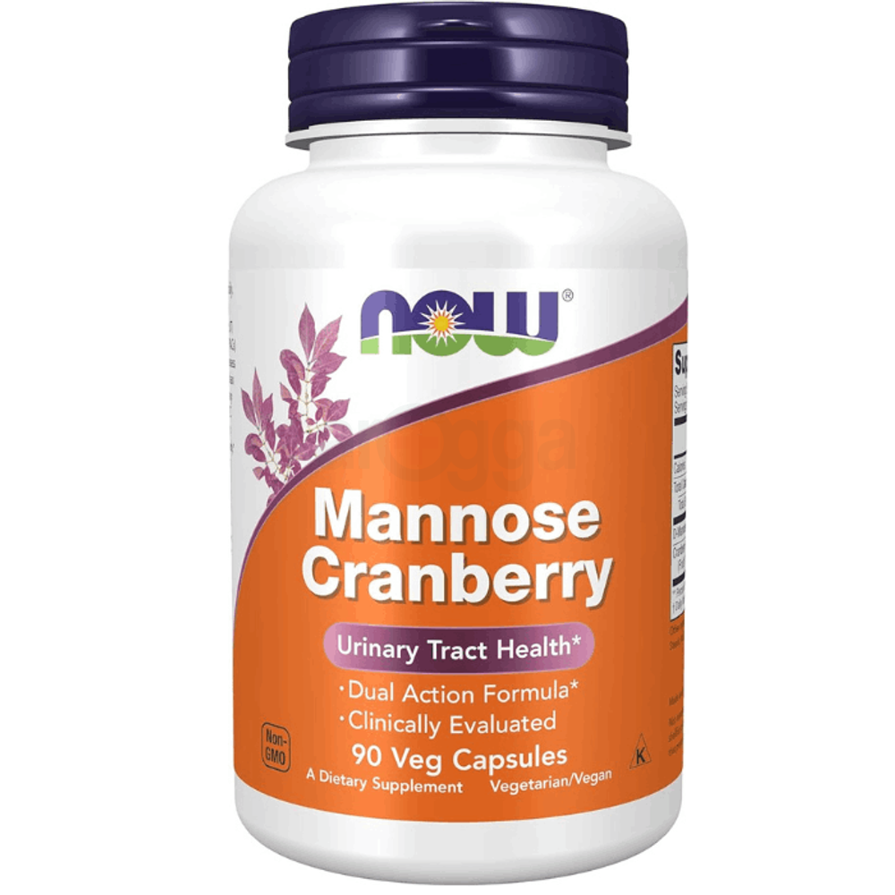 NOW Foods Supplements, Mannose Cranberry, Dual Action Formula*, Clinically Evaluated, Urinary Tract Health*, 90 Veg Capsules  