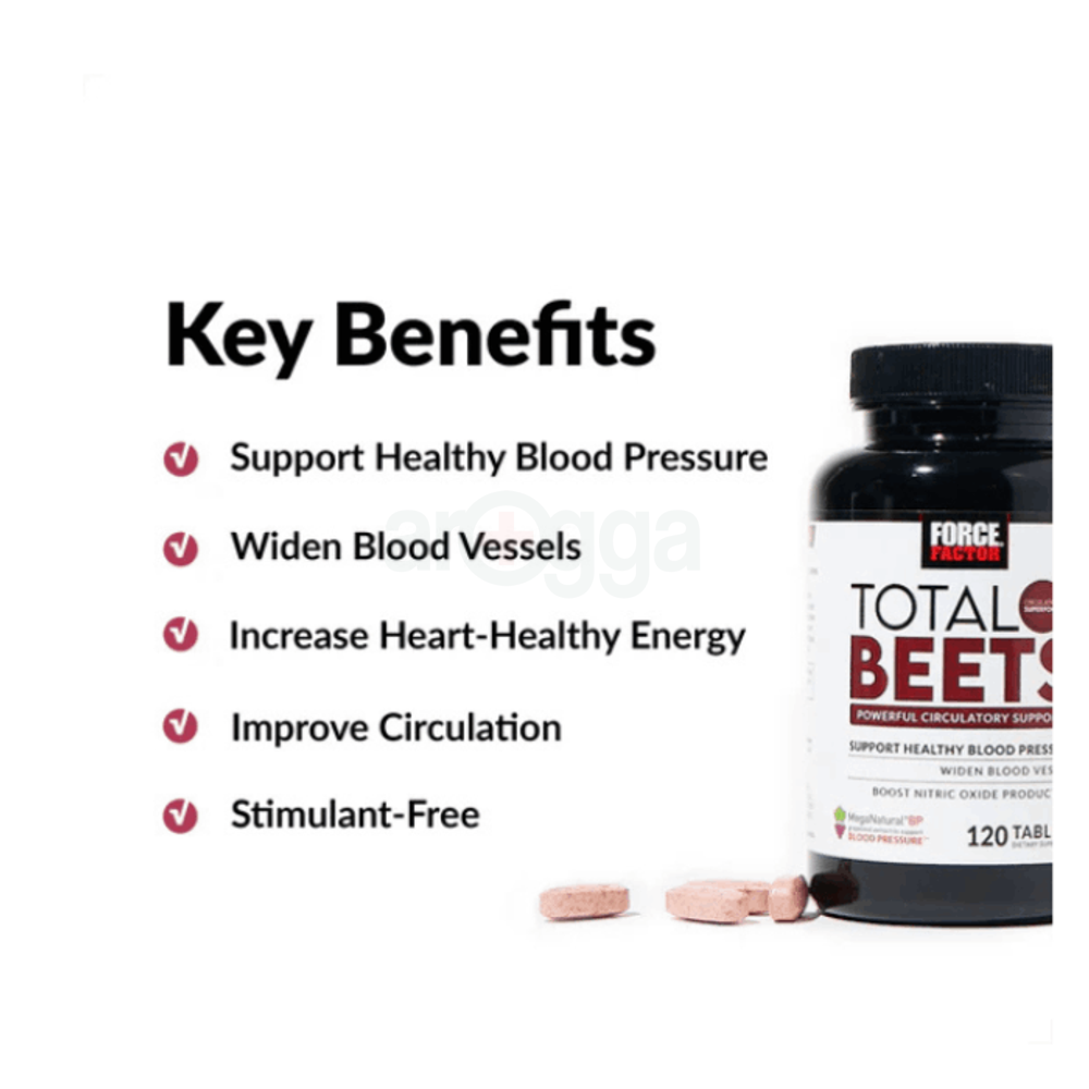 Force Factor Total Beets, Powerful, Circulatory Support  120 Tablets  