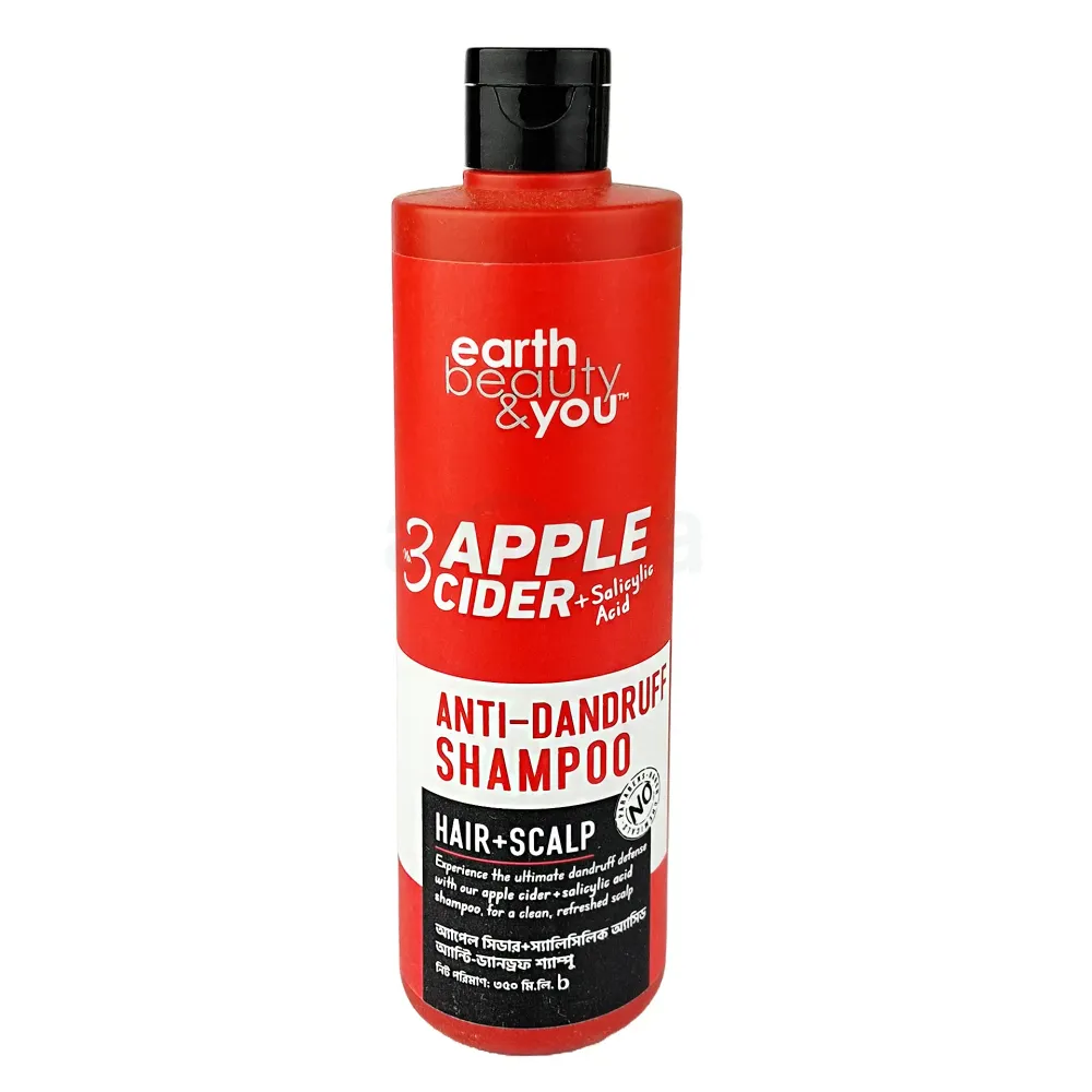 Earth Beauty & You 3 No Apple Cider + Salicylic Acid Anti-Dandruff Shampoo Hair + Scalp 350ml  