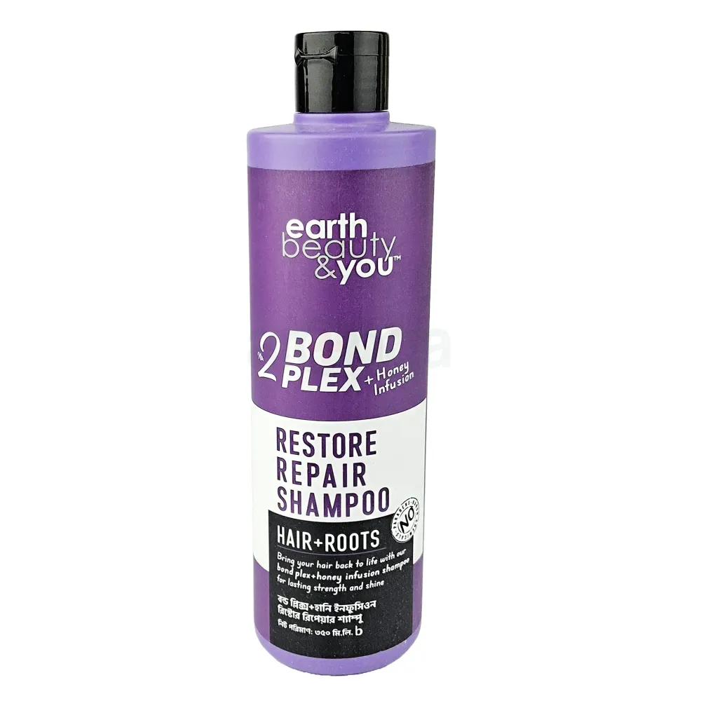 Earth Beauty & You 2 No Bond Plex + Honey Infusion Restore Repair Shampoo Hair + Roots 350ml  