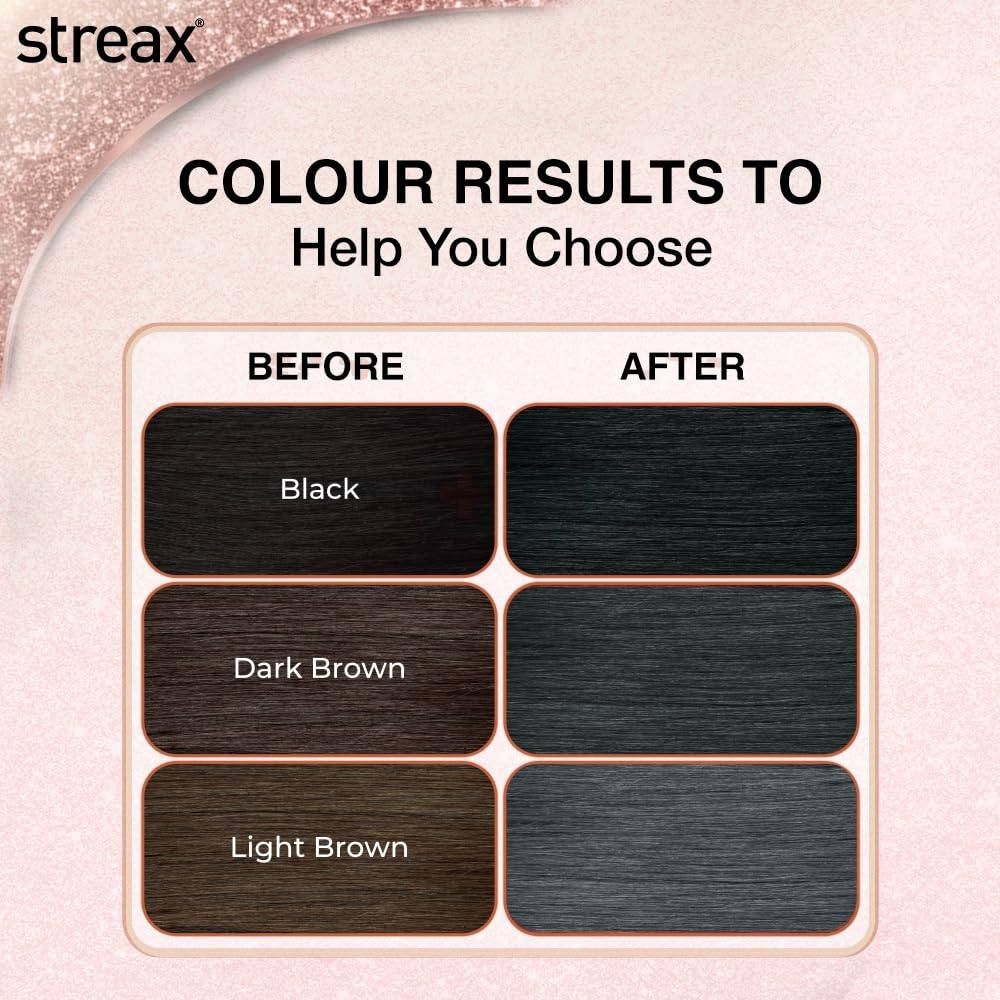 Streax Gel Hair Colour  Natural Black 1 - 150ml  