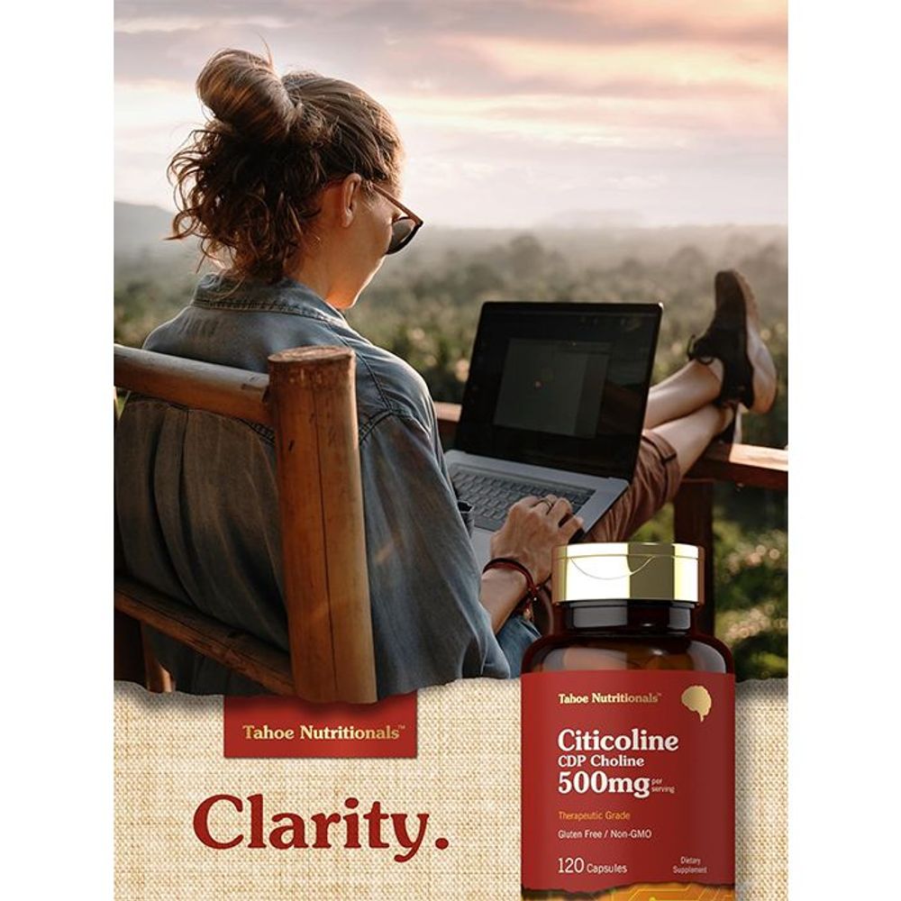 Carlyle Tahoe Nutritionals Citicoline CDP Choline - 500mg - 120 Capsules  
