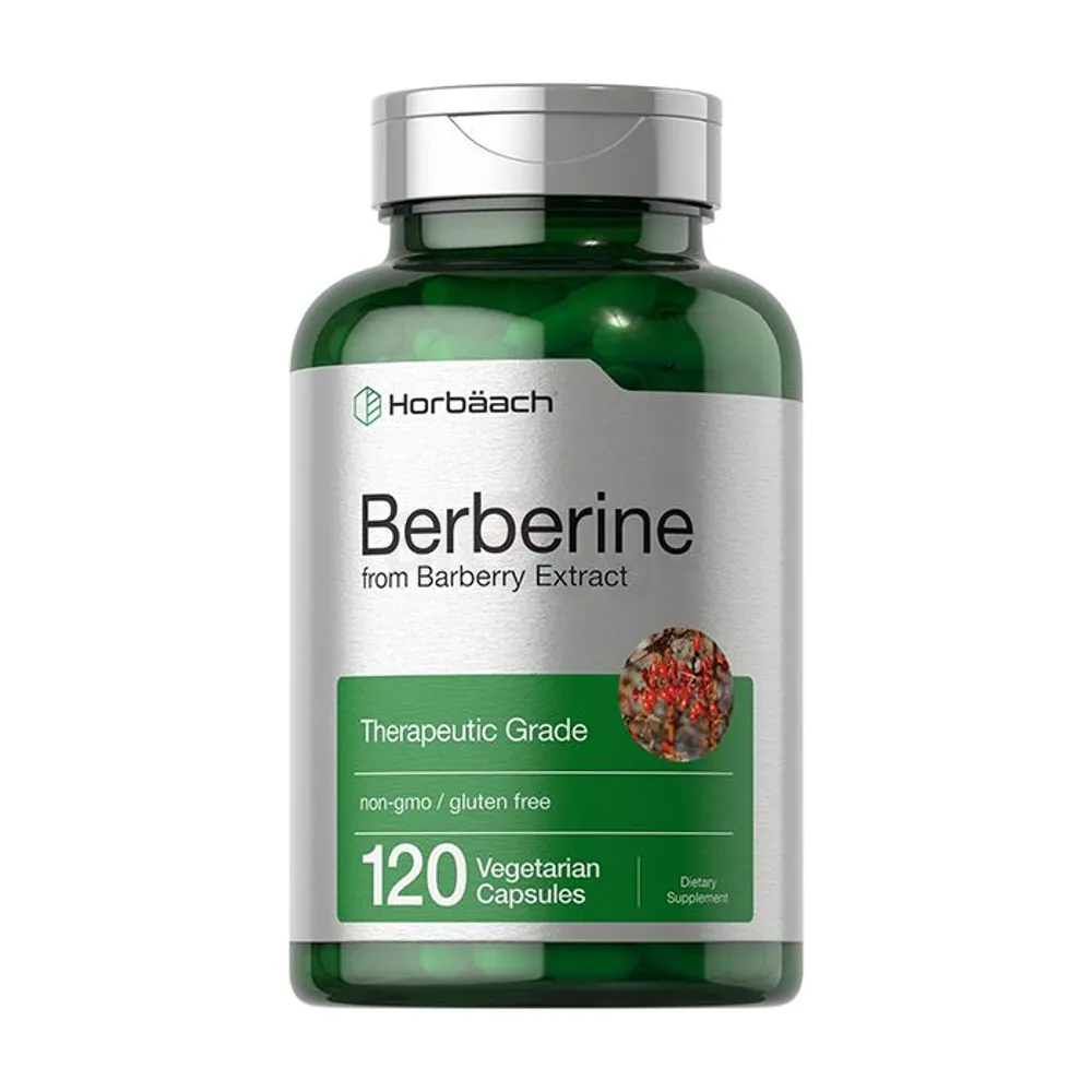 Horbäach Therapeutic Grade Berberine from Barberry Extract 120 Capsules  