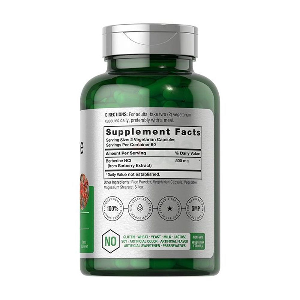 Horbäach Therapeutic Grade Berberine from Barberry Extract 120 Capsules  
