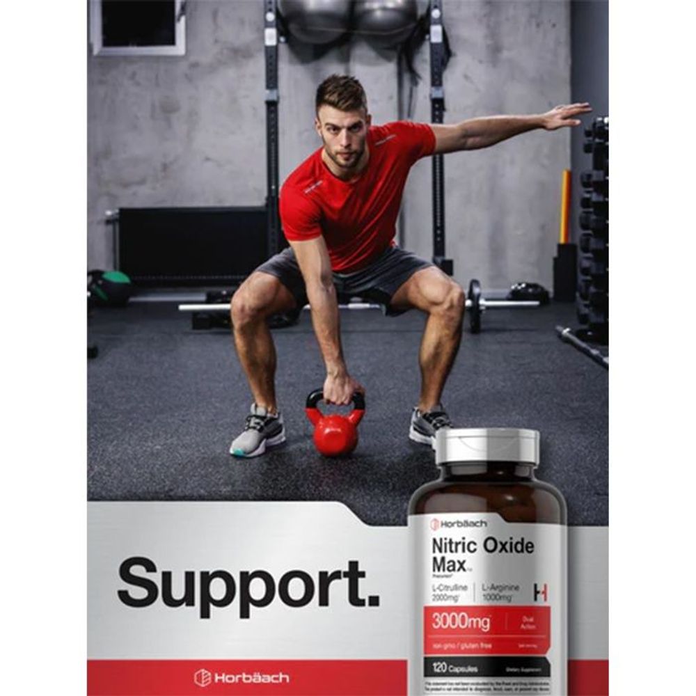 Horbäach Nitric Oxide Max - 3000mg - 120 Capsules  