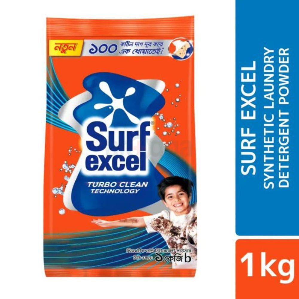 Surf Excel Synthetic Laundry Detergent Powder 1kg  