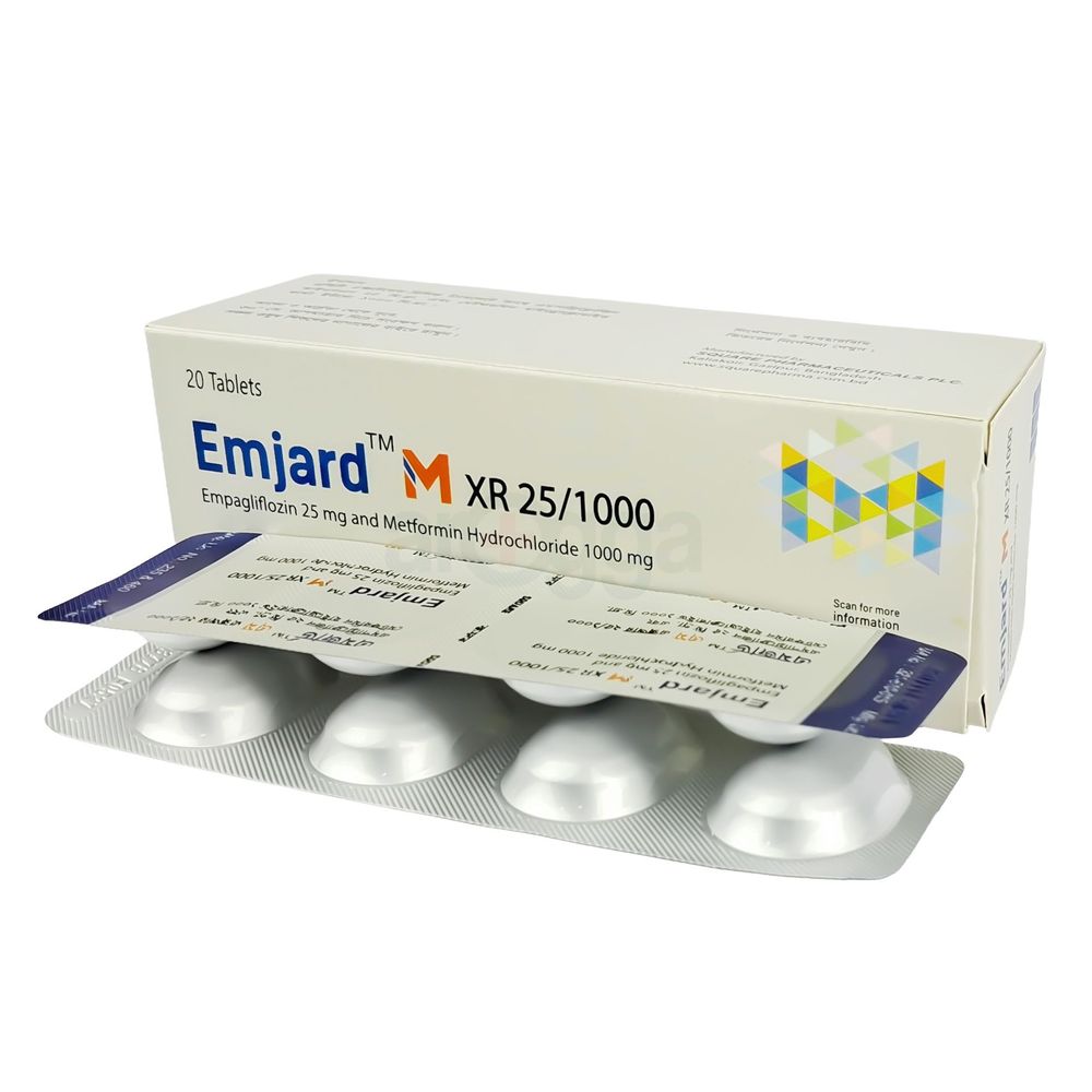 Emjard M XR 25/1000 25mg+1000mg tablet