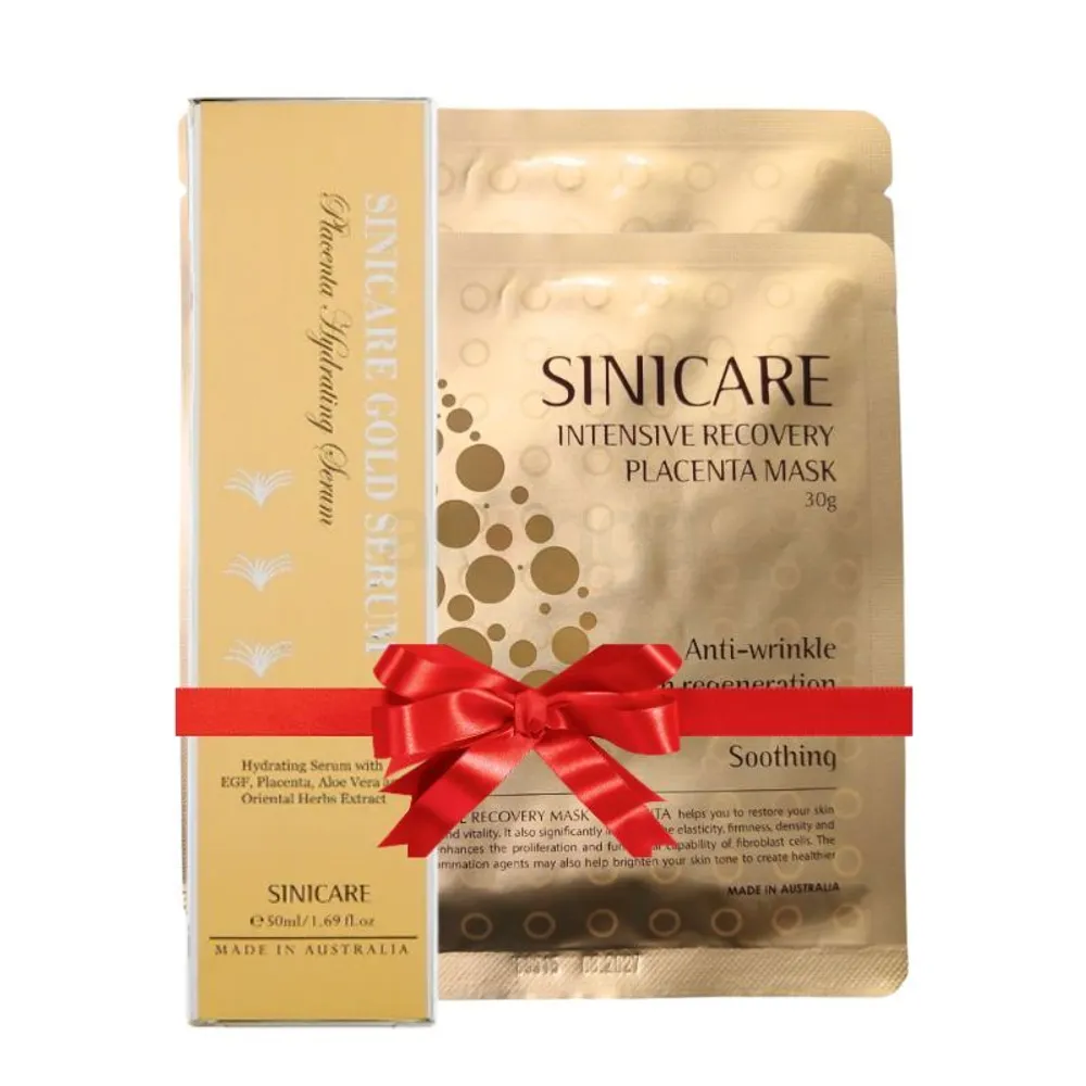 Buy 1 Sinicare Placenta Gold Serum 50ml Get 02pcs Sini Care Intensive Recovery Placenta Sheet Mask Free Save 1116tk  