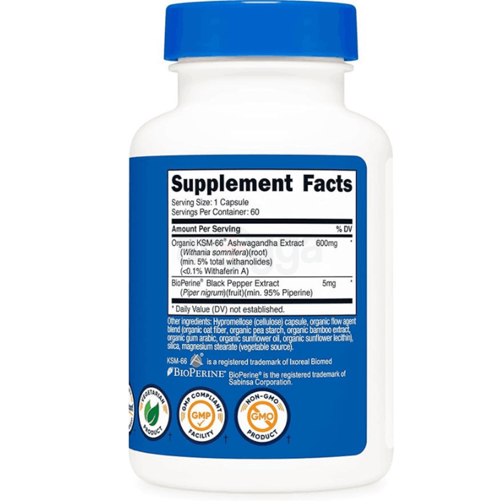 Nutricost KSM-66 Ashwagandha Root Extract 600mg, 60 Capsules  