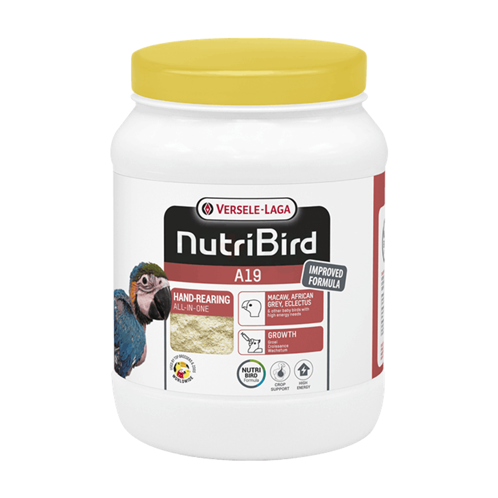 Versele-Laga Nutri Bird A19 Hand-rearing food for macaws, African greys, eclectus parrots and other baby birds with a high energy requirement 800g  