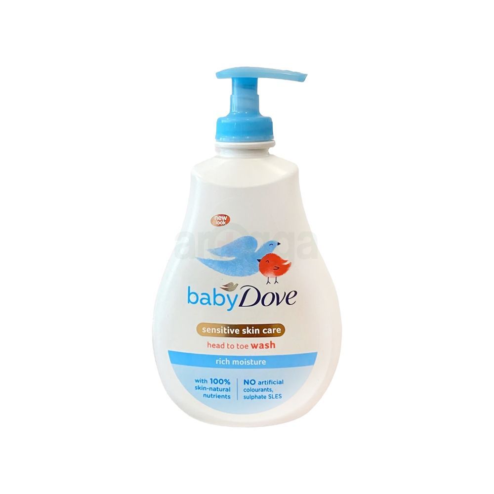Baby Dove Sensitive Skin Care Rich Moisture Head to Toe Wash 400ml  