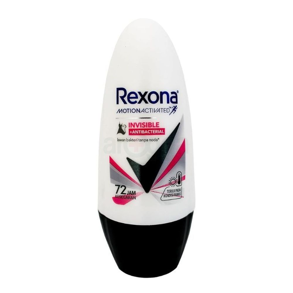 Rexona Motion Activated Invisible + Antibacterial Roll On 45ml  