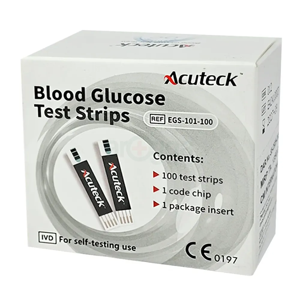 Acuteck Blood Glucose Test Strips 100's Pack  