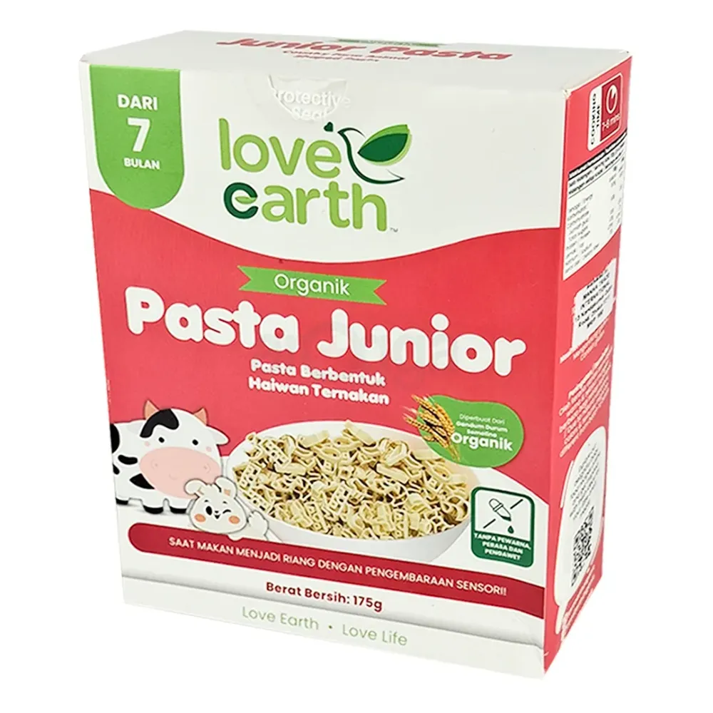 Love Earth Organic Junior Baby Pasta 7-month+ 175g Country Farm Animal Shape (Australia)  