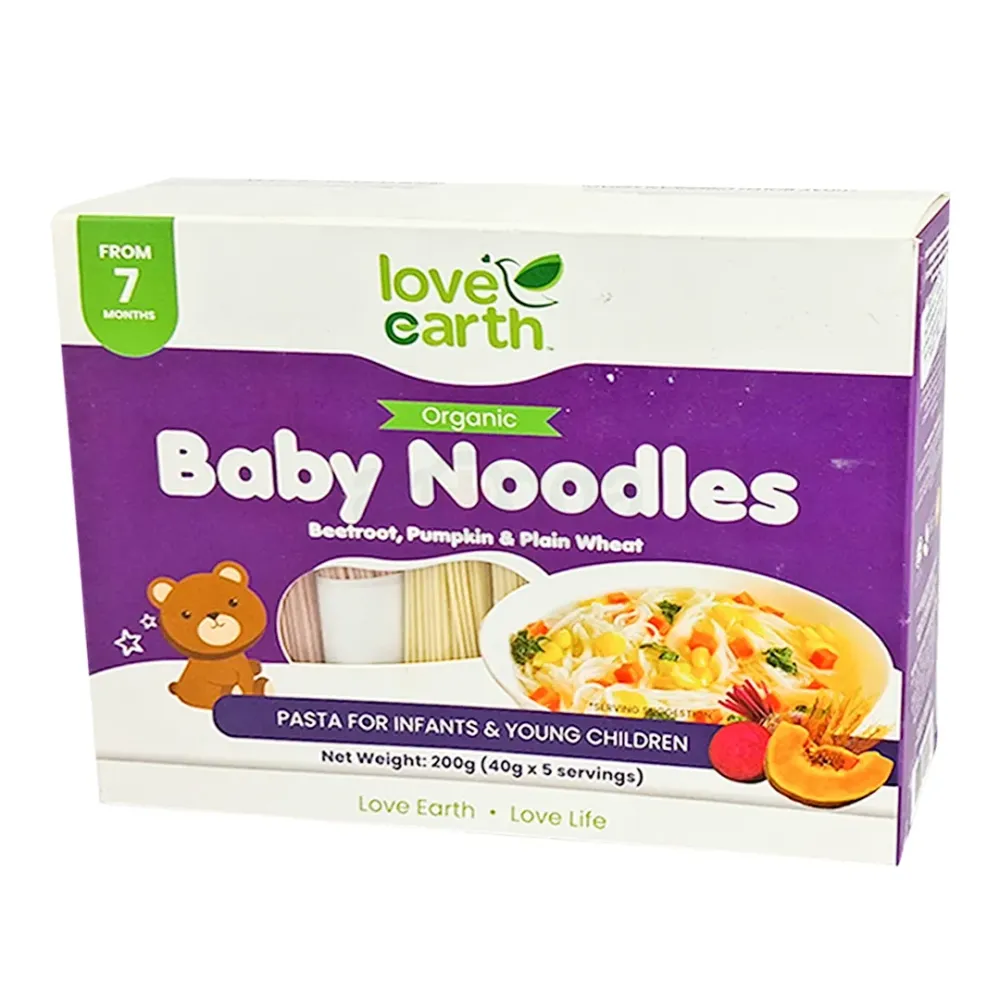 Love Earth Organic Baby Noodles 7month+ (Malaysia) 200g (40gx5 servings)  