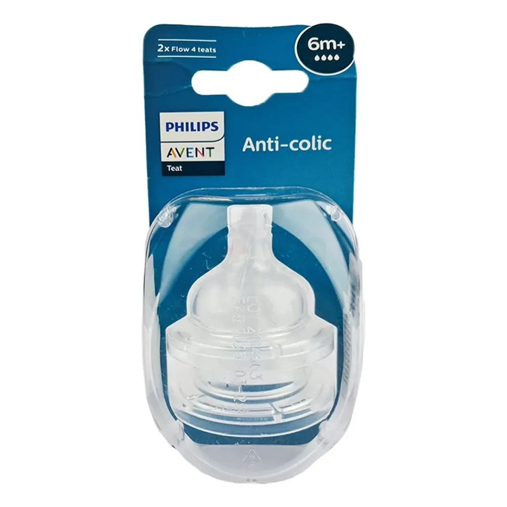 Philips AVENT Anti-Colic Nipple, Clear, 6 Month+  SCY764/02  