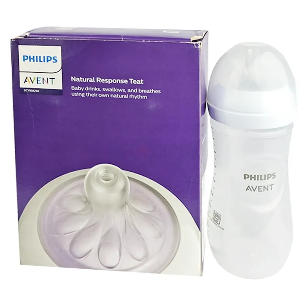 Philips Avent Natural Response Feeding Bottle pc Set (3m+) 330ml *2  (Model- SCY906/02)