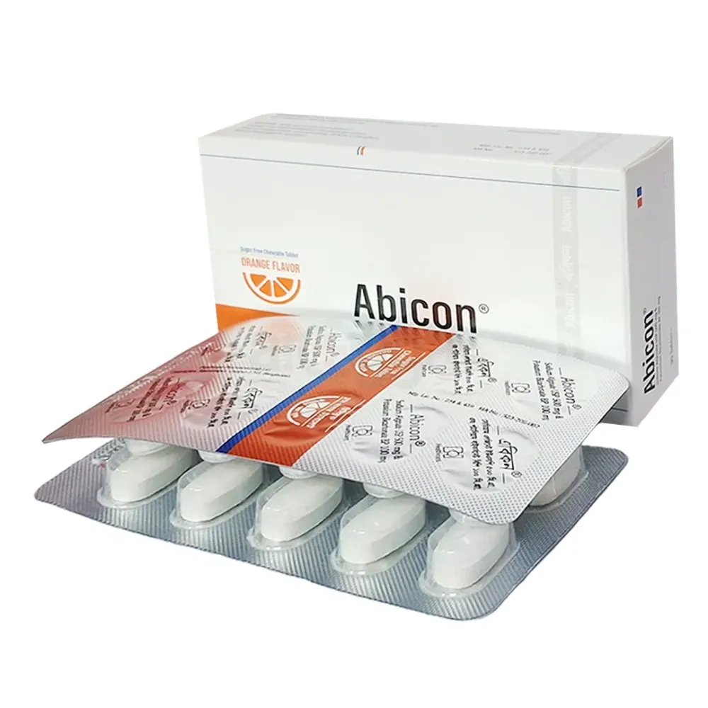 Abicon Chewable 100mg+500mg tablet
