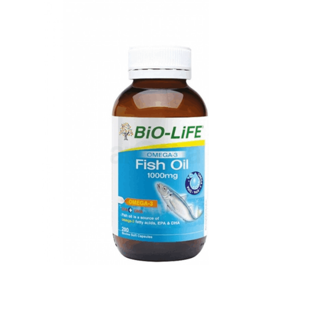 Bio Life Omega-3 Fish Oil 1000mg 200 Capsules  