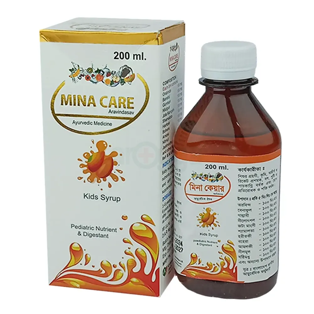 Mina Care Aravindasav Ayurvedic Medicine Kids Syrup - 200ml   