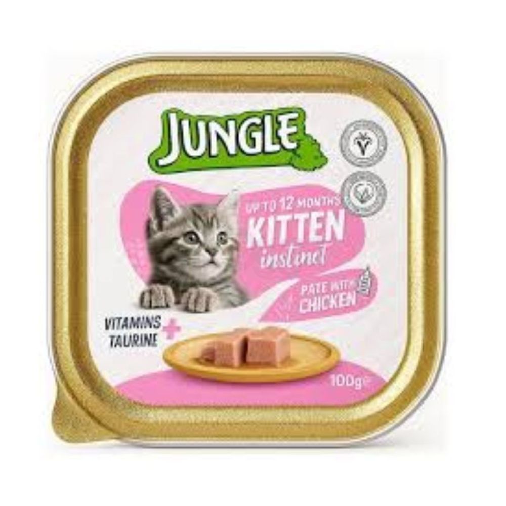 Jungle Kitten Cat Food Pate with Chicken & Milk 100gm  