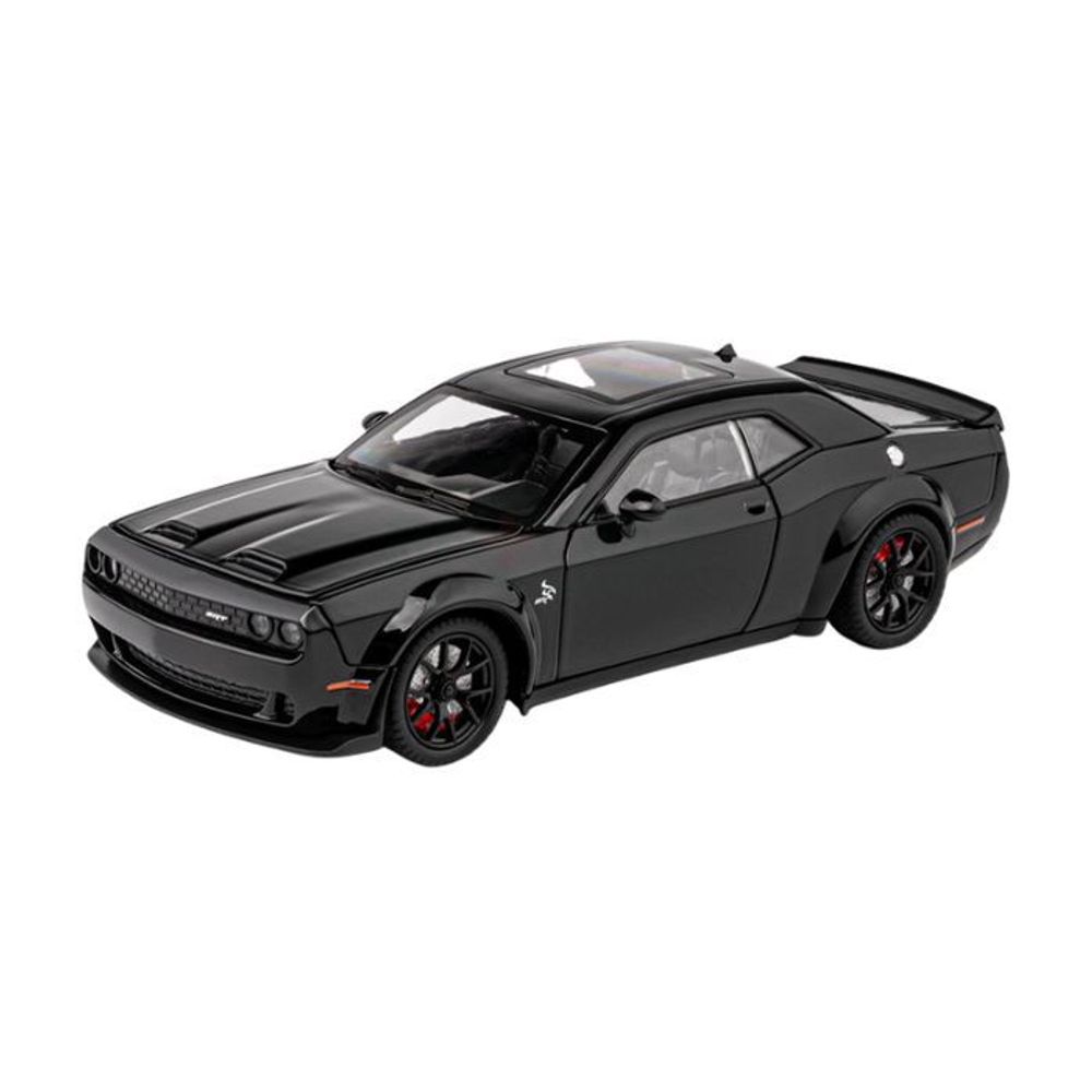 1:24 2023 Dodge Challenger Sports Black Chi Zhi Die Cast Model Car with Sound, Light & Pull-Back Action (CZ172)  
