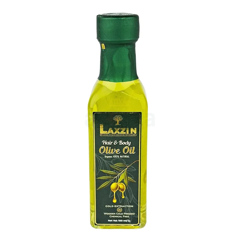 Laxzin Hair & Body Olive Oil 100ml – Natural Moisturizing Oil for Hair Growth, Skin Hydration, Scalp Nourishment & Shine  